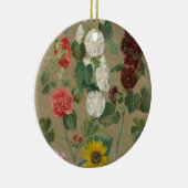 無題(花) (油船上に) セラミックオーナメント (右)