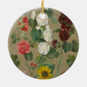 無題(花) (油船上に) セラミックオーナメント (裏面)