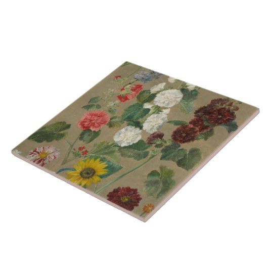 無題(花) (油船上に) タイル (側面)