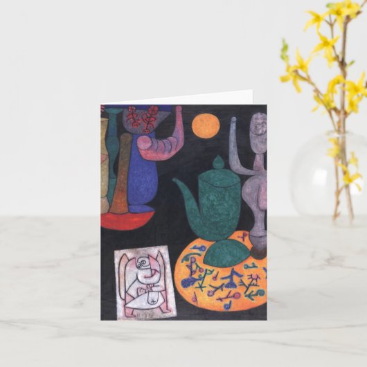 無題(静物画)Paul Klee氏、抽象芸術・アート カード (黄色い花)