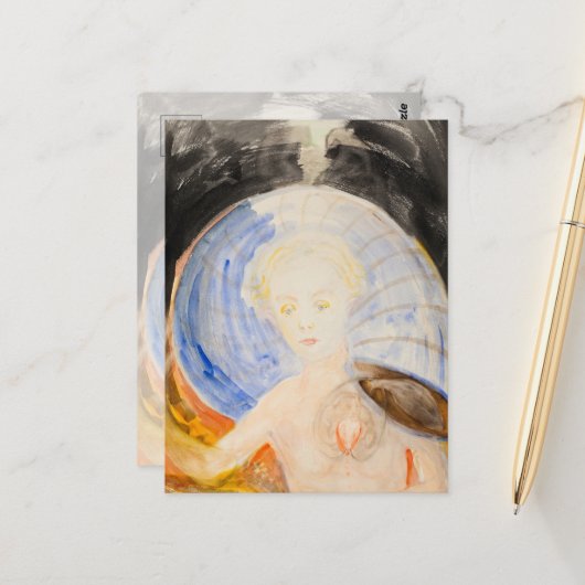 無題、1934年Hilma af Klint著 ポストカード (正面/裏面インサイチュ)