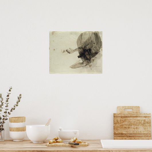 無題、c.1853-5 ポスター (キッチン)