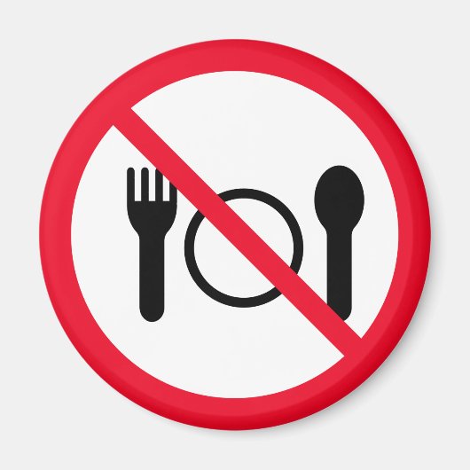 無食べ物効 |赤い丸 |マグネット マグネット (正面)