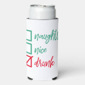 無飲数かいけな良い |おもしろいクリスマス スリム缶クーラー (Seltzer裏面)