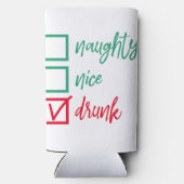 無飲数かいけな良い |おもしろいクリスマス スリム缶クーラー (裏面)