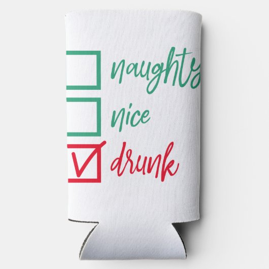 無飲数かいけな良い |おもしろいクリスマス スリム缶クーラー (裏面)