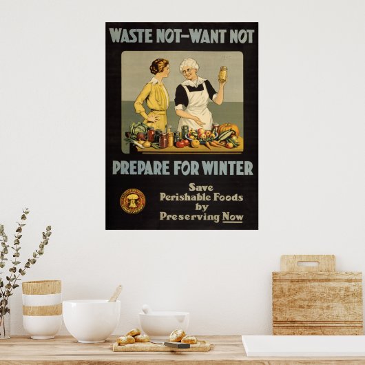 無駄が望まない ポスター (キッチン)