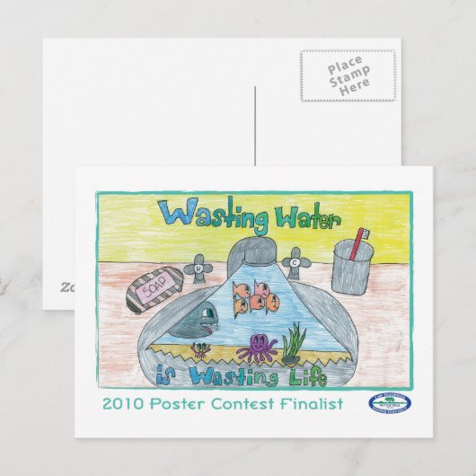無駄な水 ポストカード (正面/裏面)