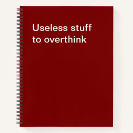 無駄な物を考え過ぎる ノートブック