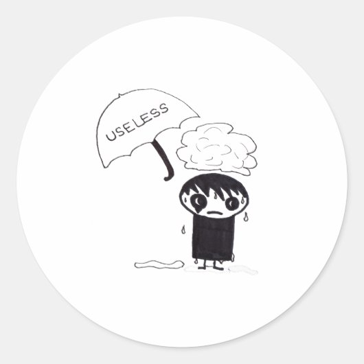 無駄なEMO ラウンドシール (正面)