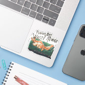 無駄に最適な遠くに日 シール (ノートパソコンとiPhone)