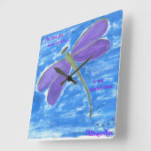 無駄楽しむな時間…無駄な時間ではない。 スクエア壁時計 (傾斜)