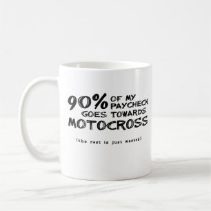 無駄遣いダートバイクモトクロスマグカップ コーヒーマグカップ
