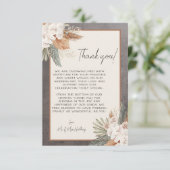 焦げたオレンジとセージ結婚グリーンのサンキューカード サンキューカード (スタンド正面)