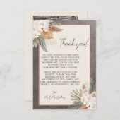 焦げたオレンジとセージ結婚グリーンのサンキューカード サンキューカード (正面/裏面)