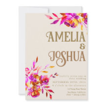 焦げたオレンジとピンク結婚の花