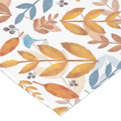 焦げたオレンジとブルーの葉 ロングテーブルランナー (コーナー)