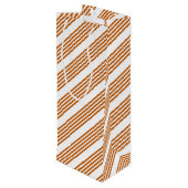 焦げたオレンジと白い5つのストライプパターン ワインギフトバッグ (裏面アングル)
