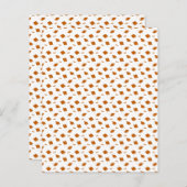 焦げたオレンジの卒業式キャップトススクラップブック紙 (正面/裏面)