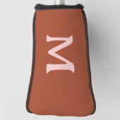 焦げたオレンジカスタム色モノグラム ゴルフヘッドカバー (回転90)