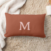 焦げたオレンジカスタム色モノグラム ランバークッション (ブランケット)
