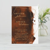 焦げたオレンジテラコッタウォーター結婚カラー 招待状 (スタンド正面)