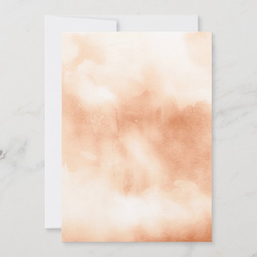 焦げたオレンジバラフローラネイビーブルーブライダルシャワー 招待状 (裏面)