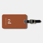 焦げたオレンジモノグラム ラゲッジタグ (正面横)