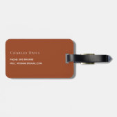 焦げたオレンジモノグラム ラゲッジタグ (裏面横)