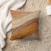 焦げたオレンジラストテラコッタブラウン抽象芸術 クッション (ブランケット)