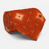 焦げたオレンジ柄の靴下 ネクタイ (ロール)