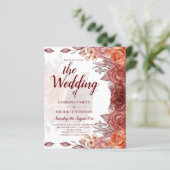 焦げたオレンジ秋フローラボタニッ結婚クス (スタンド正面)