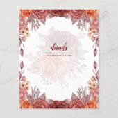 焦げたオレンジ秋フローラボタニッ結婚クス (裏面)