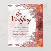 焦げたオレンジ秋フローラボタニッ結婚クス (正面)