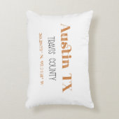 焦げたオレンジ色のオースティンテキサス州アクセント枕 アクセントクッション (正面(垂直))