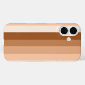 焦げたオレンジ色のシャドストライプウ Case-Mate iPhoneケース (裏面 (横))