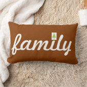 焦げたオレンジ色のファミリーツリーランバーピロー ランバークッション (ブランケット)