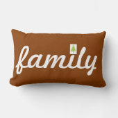 焦げたオレンジ色のファミリーツリーランバーピロー ランバークッション (正面)
