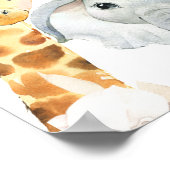 焦げたオレンジ色のフローラサファリベイビーシャワーウェルカム ポスター (角)