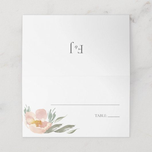 焦げたオレンジ色のフローラ座席表 プレイスカード (外部開封)