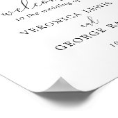 焦げたオレンジ色のフローラ素朴秋ウェルカム結婚ズ ポスター (角)