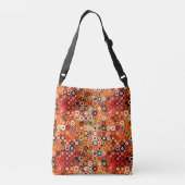 焦げたオレンジ色のヴィンテージサークルファッションバッグ クロスボディバッグ (裏面)