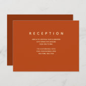 焦げたオレンジ色の披露宴情報 エンクロージャーカード (正面/裏面)
