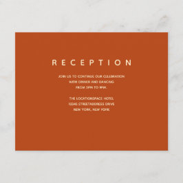 焦げたオレンジ色の披露宴情報 エンクロージャーカード