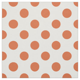 焦げたオレンジ色の水玉模様 ファブリック