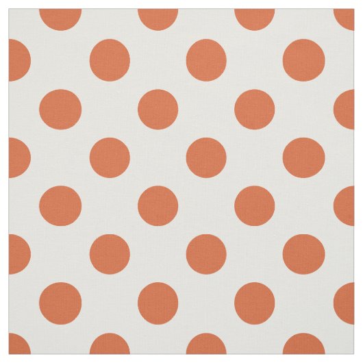 焦げたオレンジ色の水玉模様 ファブリック (見本)