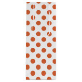 焦げたオレンジ色の水玉模様 ワインギフトバッグ (正面)