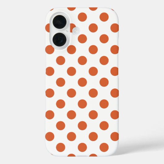 焦げたオレンジ色の水玉模様 Case-Mate iPhoneケース (裏面)