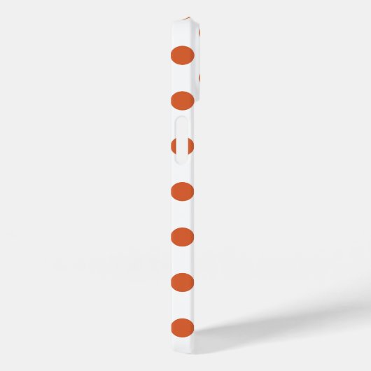 焦げたオレンジ色の水玉模様 Case-Mate iPhoneケース (裏面 / 右)