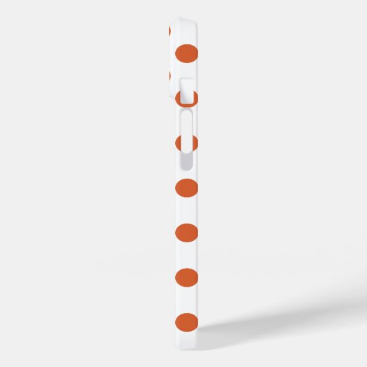 焦げたオレンジ色の水玉模様 Case-Mate iPhoneケース (裏面 / 左)